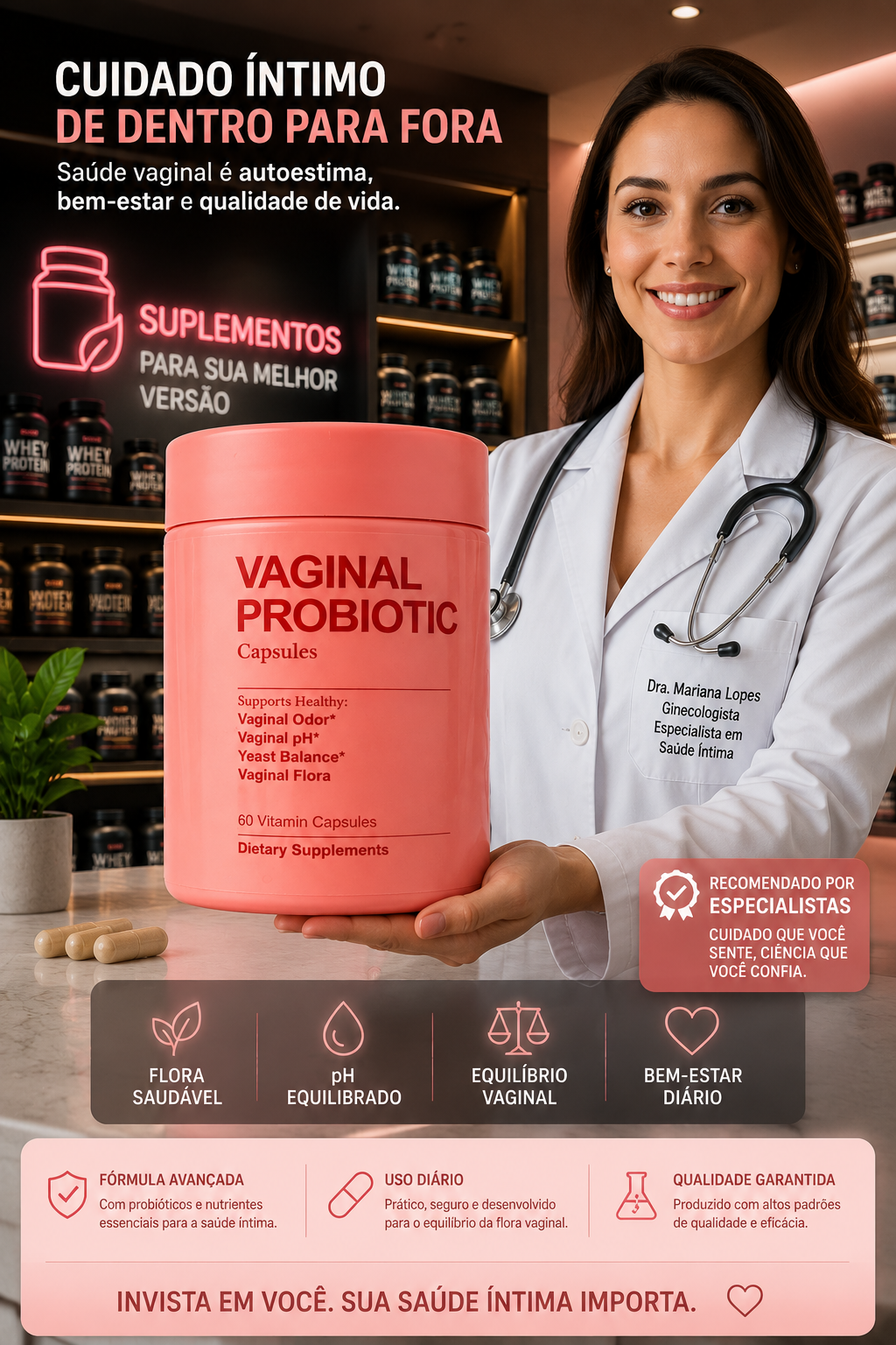 Probiótico Vaginal em cápsulas